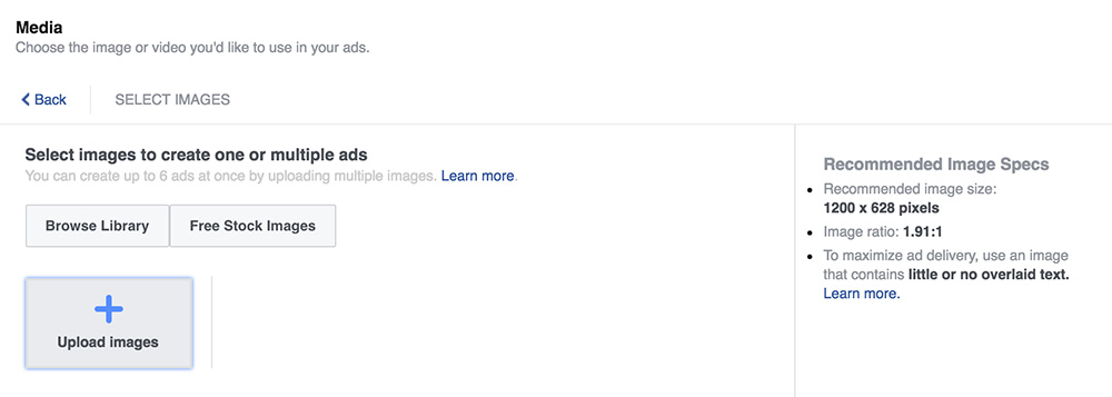 choosing an image for a facebook ad
