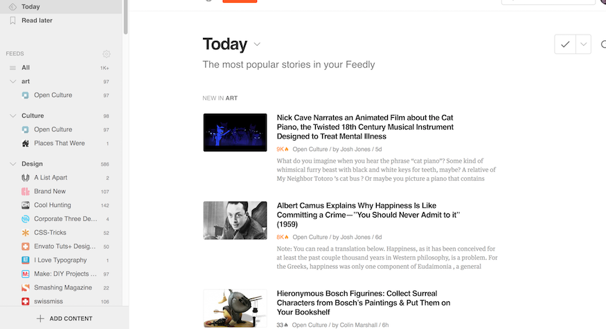 rss feed reader feedly.com